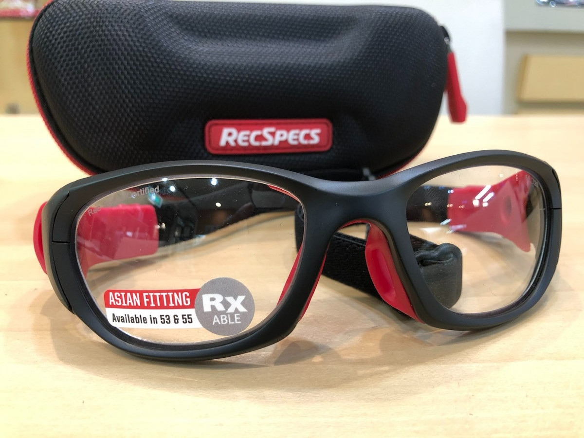 レックスペックス　品番:REC-RS51 カラー:マットブラック／レッド　レンズサイズ:５５ミリ